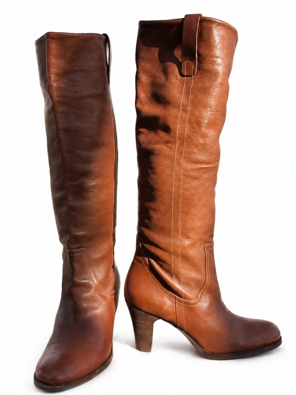 Via Spiga women's brown leather over-the-knee boots
